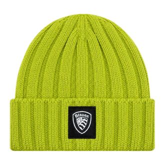 Blauer Ribbed Beanie - unisex - Accessoires - Groen - Maat: ONE Size Wol