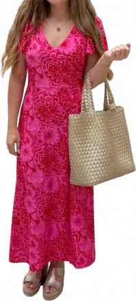Jude Connally Jodi Dress In Painted Paisley Red