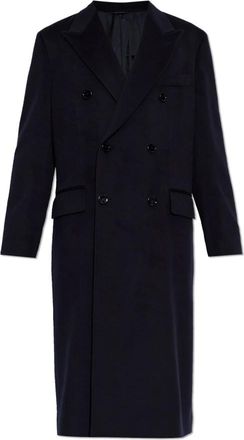 Dolce & Gabbana Abrigo de Lana con Abertura Central - Coats - Hombre - Azul - XL