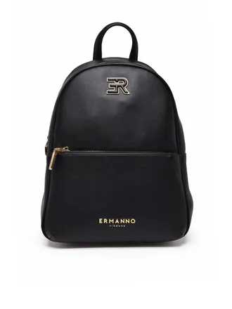 Ermanno Scervino Virginia Leather Backpack with Gold-tone Hardware and Spacious Interior