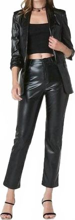 Tart Collections Kia Vegan Leather Blazer In Black