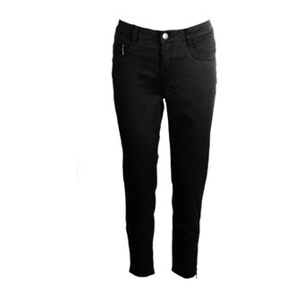 C.Ro Black Zipper Detail Suzanne Trousers - female - C.Ro - Slim-fit Trousers - Black - 3XL - Trousers