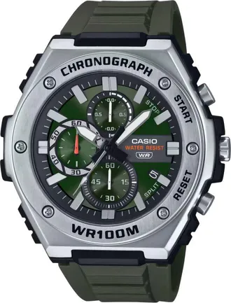 Casio Bold Chronograph Quartz Green Dial Mens Watch MWA-300H-3A