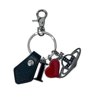 Vivienne Westwood Keyrings, male, Black, Size: ONE SIZE Orb Keyring Faux-Leather Graphic Pendants
