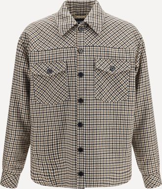Dolce & Gabbana Quilted houndstooth wool Jacket Male 50