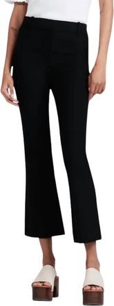 Derek Lam Crosby Crop Flare Trouser In Black