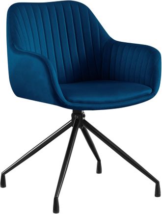 Clp Silla De Comedor Welby Azul Oscuro Terciopelo