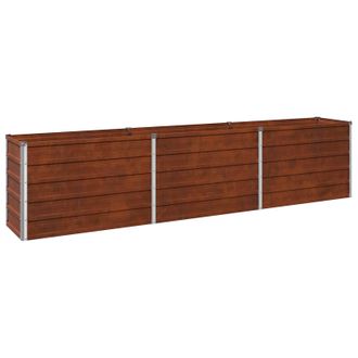 vidaXL Cama De Jard&iacute;n Elevada Oxidado 240 X 40 X 55 Cm Cart&oacute;n Vidaxl