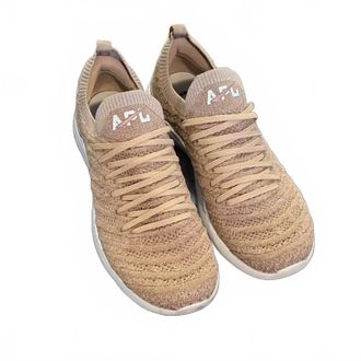 Athletic Propulsion Labs Womens Techloom Wave Athletic Sneakers In Rose Gold/white