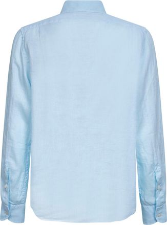 MC2 Saint Barth Mens Shirt Raphael Light Blue Linen