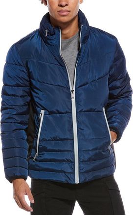 Kenneth Cole Faux Memory Puffer Coat