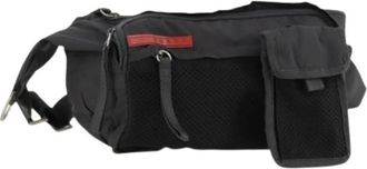 Prada Pre-owned Belt Bags, female, Black, Size: ONE SIZE Pre-owned Vintage Nylon Body Bag
