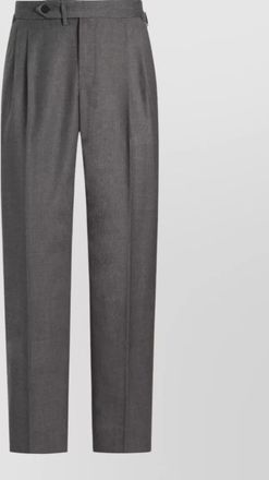 Dolce & Gabbana wool canvas trousers pleats belt loops