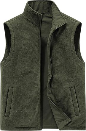 Generic Fleece Gilet for Men UK Sale Clearance Thermal Winter Work Vest Lightweight Sleeveless Jacket with Full Zipper Warm Outdoor Outerwear Gilets Winter Fl
