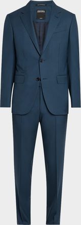 Ermenegildo Zegna Mens Solid Wool Suit