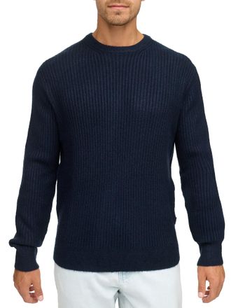 Indicode Rundhalspullover INDICODE INBertram O-neck, Herren, Gr. XXL, navy, Strick, Obermaterial: 58% Polyacryl, 32% Polyester, 7% Wolle, 3% Elasthan, unifarbe