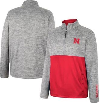 Colosseum Mens Colosseum Gray Nebraska Huskers John Half-Zip Jacket at Nordstrom, Size Medium
