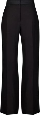 Casablanca Exclusieve Plooi-Detailing Pantalon - Dames - Wijde Broeken - Zwart - S - Katoen - Broeken