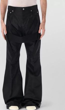Rick Owens strapped thigh bootcut high waisted trousers