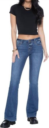Blue Revival Flare Denim Jeans In Blue