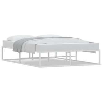 Berkfield Home Bed Frame without Mattress White 140x200 cm Metal