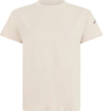 Maison Margiela Katoenen T-shirt - Dames - T-shirts - Beige - M - Katoen - Tops