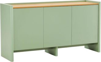 Oviala Credenza moderna a 3 ante rettangolare L140 cm verde