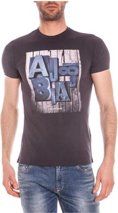Armani Jeans Sweatshirts - Heren - T-shirts - Blauw - 2XL - Katoen - Tops