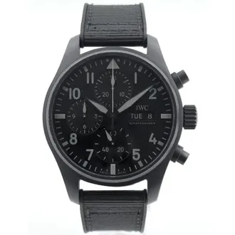 IWC Pre-owned IWC PilotS Chronograph Black Dial Mens Watch IW388106