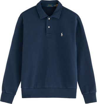 Polo Ralph Lauren Logo Cotton Polo Sweatshirt - Navy - L