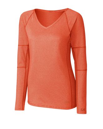Cutter & Buck Ladies L/S Victory V Neck Shirt
