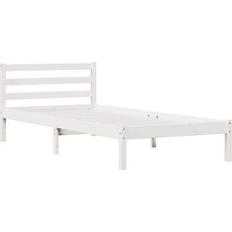 vidaXL Marco De Cama Blanco 210 X 100 Cm Madera Maciza De Pino Vidaxl
