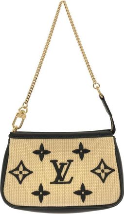 Louis Vuitton Monogram Beige Noir Cotton Canvas Pochette (Pre-Owned)