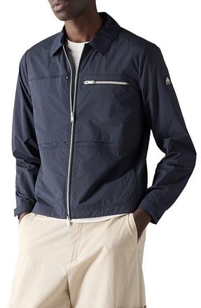 Moose Knuckles Topflight Water Repellent Shirt Jacket in Navy at Nordstrom, Size Xx-Large