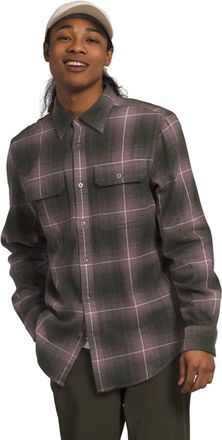 The North Face Mens The North Face Arroyo NF0A4QPJOZ5 Flannel Shirt Fawn Gray Button Up CLO360