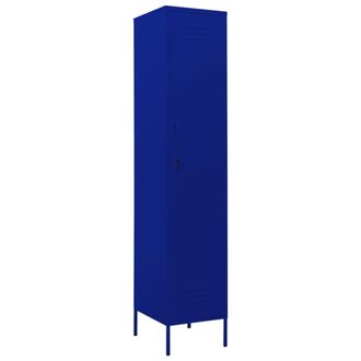 vidaXL Armario Taquilla De Acero Azul Marino 35x46x180 Cm Vidaxl
