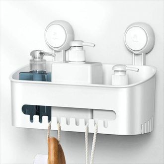 OEM Estante De Ducha Blanco, No Requiere Perforaci&oacute;n, Ventosa Extra&iacute;ble, Pr&aacute;ctico Organizador Para El Ba&ntilde;o Y Cosm&eacute;ticos