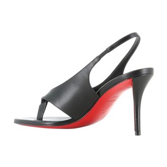 Christian Louboutin Schoenen, Dames, Zwart, 40 EU, Leer, Miss Z Infradita 80
