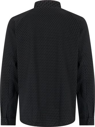 HUGO BOSS Mens Long-Sleeved Shirt Green Cotton