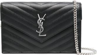 Saint Laurent Monogram Matelass&eacute; Chain Wallet