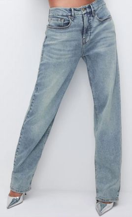 Good American Womens 90s Jean In Light Wash