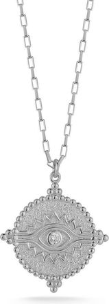Sphera Milano Sterling Silver CZ Eye Necklace at Nordstrom Rack