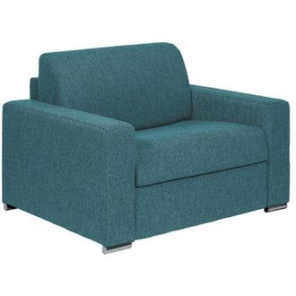 Vente-Unique Vente-unique - Poltrona letto a ribalta Posto letto 70 cm Materasso 14 cm in Tessuto Blu - calito