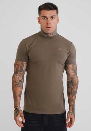 Siksilk Camiseta Ajustada Marr&oacute;n Hombre XXL
