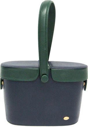 Bally Navy Leather Handbag (Pre-Owned)