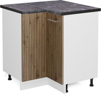 Vicco Armario De Esquina R-line, Roble Artesanal, 75.6 Cm, Et Antracita