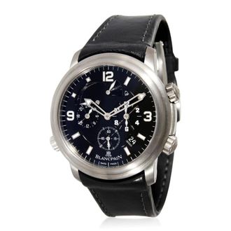 Blancpain Pre-owned Blancpain Leman GMT GMT Black Dial Mens Watch 2041-1230-63B