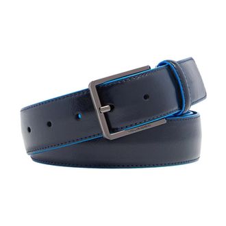 Piquadro Cintur&oacute;n de piel con hebilla de espiga - Accessories - Hombre - Azul - ONE SIZE