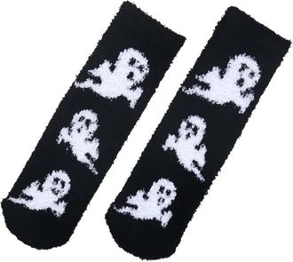 Generic Halloween Fluffy Socks, Halloween Gifts Stockings Costumes Funky Socks Sock For Women Pumpkin Sock Skeleton Bat Ghost Horror Gifts for Winter Festival