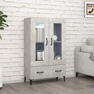 vidaXL Credenza Grigio Cemento 70x31x115 cm in Legno Multistrato - Vidaxl
